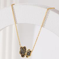 304 Stainless Steel 18K Gold Plated Lady Butterfly Pendant Necklace main image 4