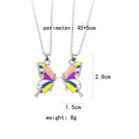 Cute Sweet Butterfly Alloy Enamel Plating Silver Plated Women's Pendant Necklace main image 2