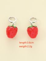 1 Pair Cute Strawberry Resin Drop Earrings main image 2