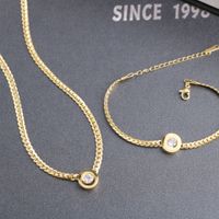 Titan Stahl Einfacher Stil Runden Twist Überzug Inlay Künstlicher Diamant Halskette main image 4