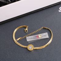 Titan Stahl Einfacher Stil Runden Twist Überzug Inlay Künstlicher Diamant Halskette sku image 1