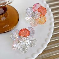 1 Pair IG Style Sweet Artistic Flower Arylic Ear Studs main image 7