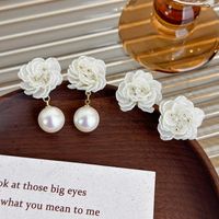 1 Pair Elegant Glam Luxurious Flower Resin Drop Earrings Ear Studs main image 1