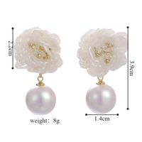 1 Pair Elegant Glam Luxurious Flower Resin Drop Earrings Ear Studs main image 2