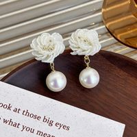 1 Pair Elegant Glam Luxurious Flower Resin Drop Earrings Ear Studs main image 4