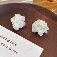 1 Pair Elegant Glam Luxurious Flower Resin Drop Earrings Ear Studs main image 7