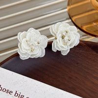 1 Pair Elegant Glam Luxurious Flower Resin Drop Earrings Ear Studs main image 8