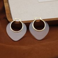 1 Pair Elegant Sweet Triangle Plating Copper 18K Gold Plated Earrings main image 1