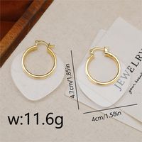 1 Pair Elegant Sweet Triangle Plating Copper 18K Gold Plated Earrings sku image 1