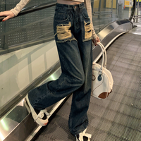 Frau Ferien Einfacher Stil Britischer Stil Einfarbig In Voller Länge Jeans main image 4