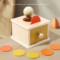 Montessori Wooden Ball Drawer Target Box Educational Toys Teaching Aids sku image 1