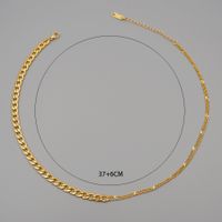 304 Stainless Steel Titanium Steel Gold Plated Simple Style Patchwork Twist Necklace main image 2