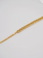 304 Stainless Steel Titanium Steel Gold Plated Simple Style Patchwork Twist Necklace main image 6