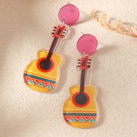 1 Pair Elegant Luxurious Musical Instrument Painted Plating Arylic Silver Plated Drop Earrings main image 6