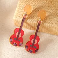 1 Pair Elegant Luxurious Musical Instrument Painted Plating Arylic Silver Plated Drop Earrings main image 9