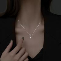 Sterling Silber Elegant Glam Romantisch Runden Knoten Inlay Künstliche Perlen Halskette Anhänger main image 5