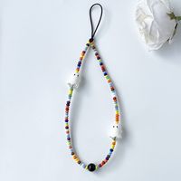 Handmade Funny Color Block Arylic Beaded Acrylic Glass Glass Bead Keychain main image 1