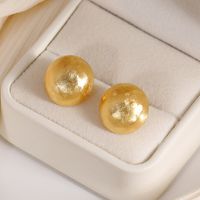 1 Pair IG Style Sweet Simple Style Round Copper 18K Gold Plated Ear Studs main image 3