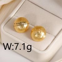 1 Pair IG Style Sweet Simple Style Round Copper 18K Gold Plated Ear Studs sku image 1