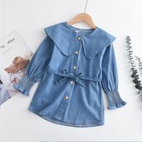 Casual Simple Solid Color Pleated Cotton Blend Girls Dresses main image 1