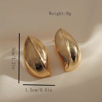 1 Pair Simple Style Geometric Copper Gold Plated Ear Studs main image 2