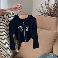 Casual Letter Stripe Simple Printing Stripe Cotton Girls Clothing Sets main image 9