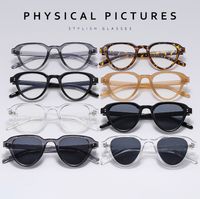 IG Style Simple Style Color Block Solid Color Ac Oval Frame Full Frame Women's Sunglasses main image 1
