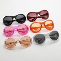 Simple Style Classic Style Color Block Pc Oval Frame Full Frame Women's Sunglasses main image 6