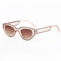 Streetwear Color Block Pc Oval Frame Full Frame Women's Sunglasses sku image 1