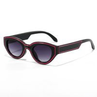 Streetwear Color Block Pc Oval Frame Full Frame Women's Sunglasses sku image 6