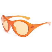Simple Style Classic Style Color Block Pc Oval Frame Full Frame Women's Sunglasses sku image 1