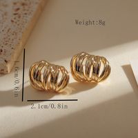1 Pair Simple Style Classic Style Flower Plating Inlay Copper Pearl Gold Plated Ear Studs main image 7