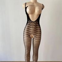 Women's Sexy Solid Color Sexy Lingerie Sets Home Daily Hollow Out Ultra-thin High Waist See-Through Sexy Lingerie main image 4