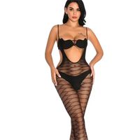 Women's Sexy Solid Color Sexy Lingerie Sets Home Daily Hollow Out Ultra-thin High Waist See-Through Sexy Lingerie main image 1
