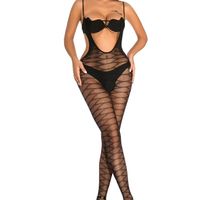 Women's Sexy Solid Color Sexy Lingerie Sets Home Daily Hollow Out Ultra-thin High Waist See-Through Sexy Lingerie main image 2