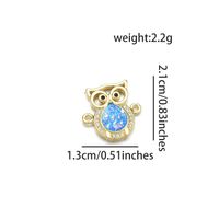 1 Piece Copper Zircon 18K Gold Plated Owl Pendant sku image 10