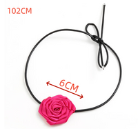 IG Style Lady Modern Style Rose Alloy Cloth Copper Women's Necklace main image 2