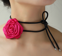 IG Style Lady Modern Style Rose Alloy Cloth Copper Women's Necklace sku image 2