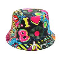 Women's Classic Style Printing Printing Flat Eaves Bucket Hat sku image 13