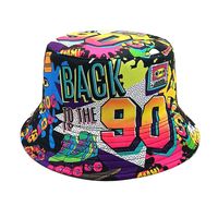 Women's Classic Style Printing Printing Flat Eaves Bucket Hat sku image 15