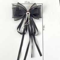 Women's Elegant Bow Knot Organza Inlay Rhinestones Hair Clip main image 2