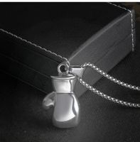 304 Stainless Steel Simple Style Boxing Gloves Necklace main image 3