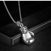 304 Stainless Steel Simple Style Boxing Gloves Necklace main image 5
