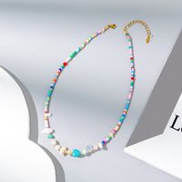 Großhandel Schmuck IG-Stil Farbblock Künstlicher Kristall Halskette sku image 1