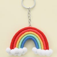 Cute Letter Rainbow Alloy Keychain main image 3