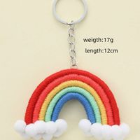 Cute Letter Rainbow Alloy Keychain main image 2