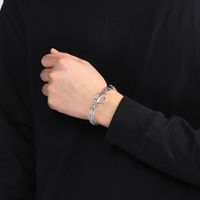 Simple Style Anchor 304 Stainless Steel Patchwork 18K Gold Plated Men's Bracelets main image 10