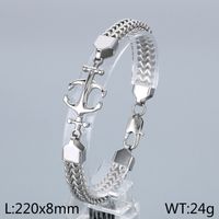 Simple Style Anchor 304 Stainless Steel Patchwork 18K Gold Plated Men's Bracelets sku image 1