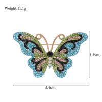 Élégant Animal Papillon Grenouille Alliage Strass Unisexe Broches main image 3