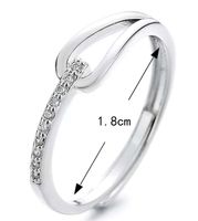 Titanium Steel Copper 18K Gold Plated Simple Style Hollow Out Inlay Geometric Zircon Open Rings main image 9